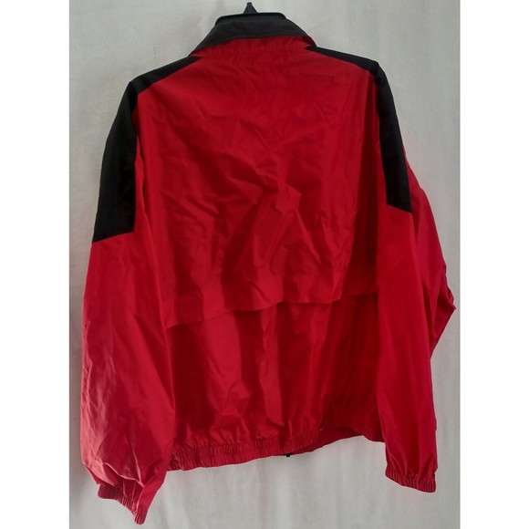 Dunbrooke Jacket Red Black Windbreaker Pockets Magna Tel Line Embroidered XL - Picture 6 of 10